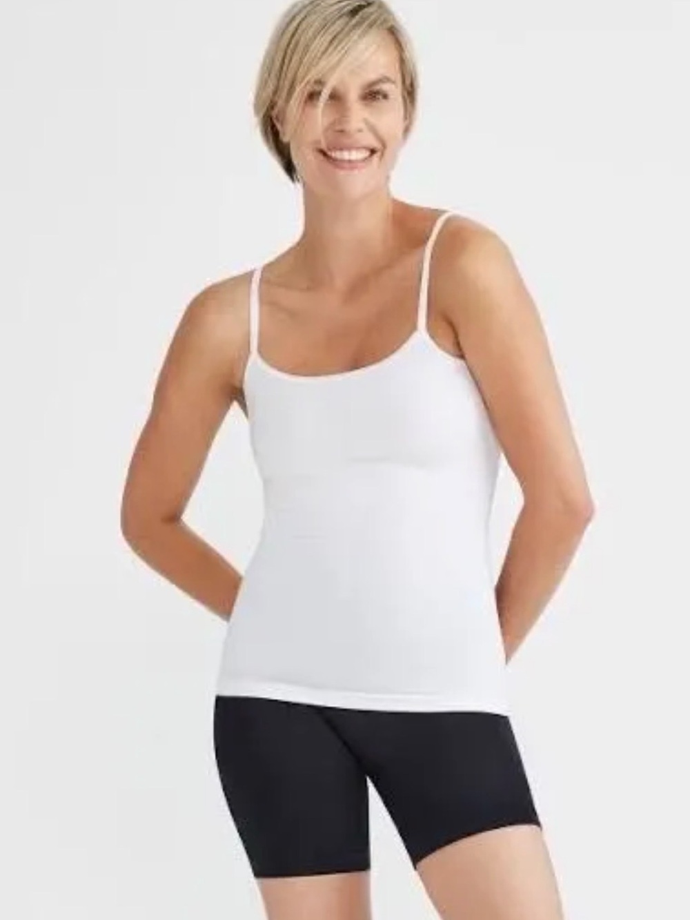 YUMMIE CONVERTIBLE SHAPING CAMIS WHITE YT5-165 Size 2X/3X.